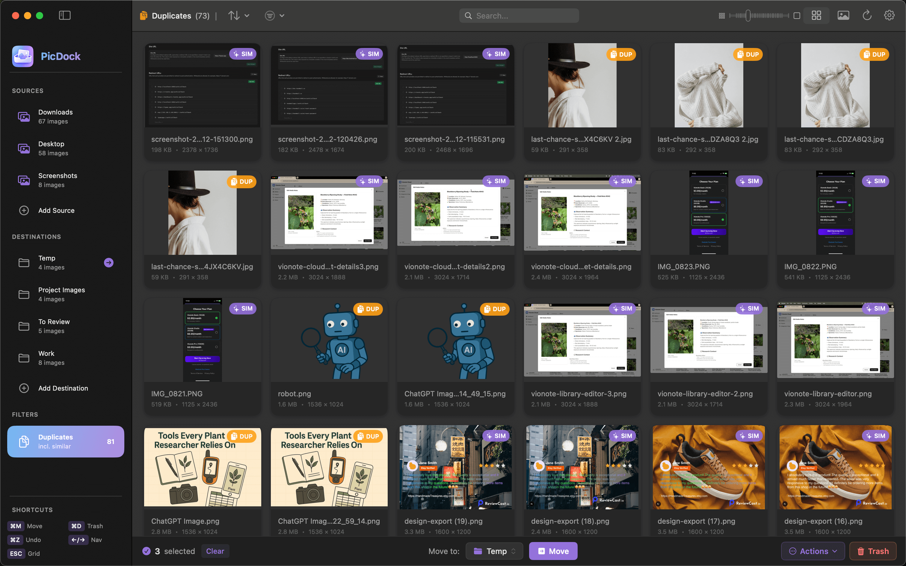 PicDock duplicates view